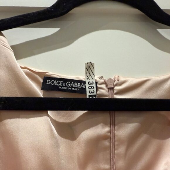 DOLCE & GABBANA Silk Sheath Midi Length Dress IT44 US 8 - Picture 3 of 4